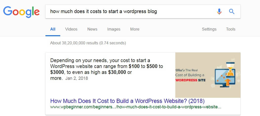 at a glance at Schema Markup at google