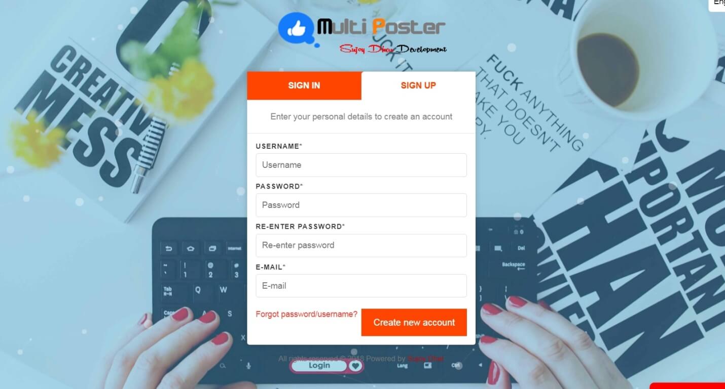 Facebook Poster and Scheduler Signup