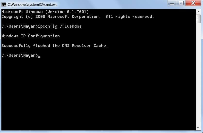 Flush DNS Cache